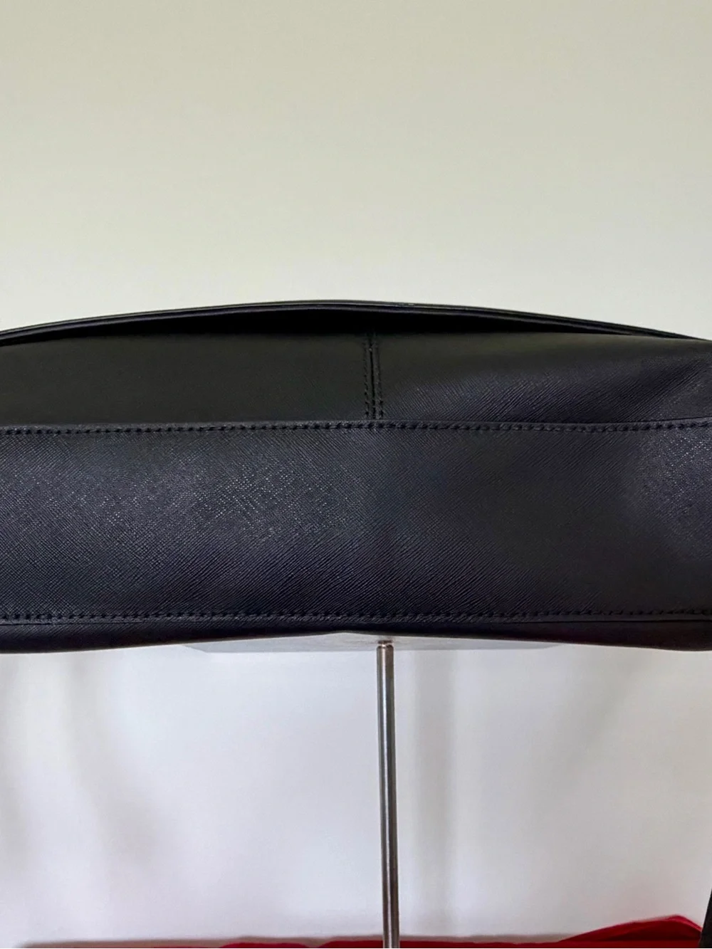 Jack Spade Barrow Black Leather Messenger Laptop Crossbody Bag